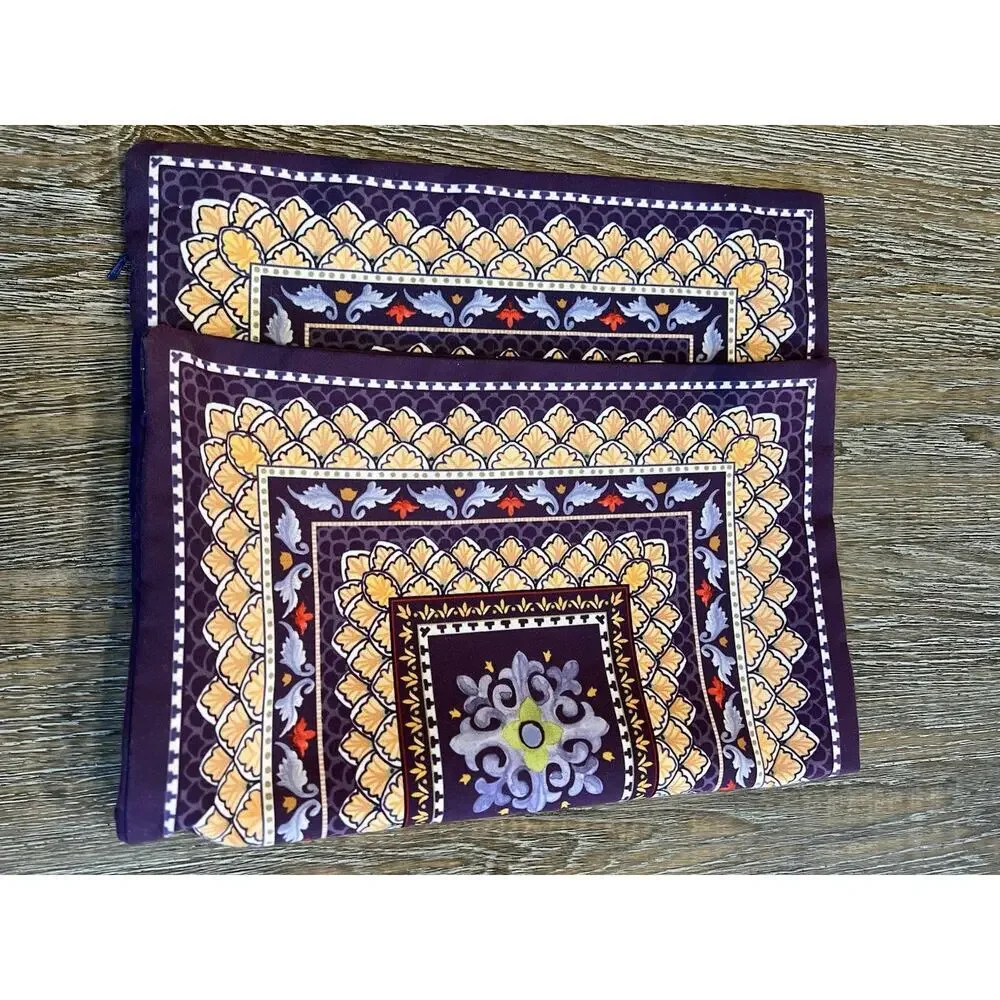 Pair Williams Sonoma pillow covers Indoor/Outdoor Multicolored 14x22 Set Of 2